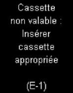 Cassette non valable E-1