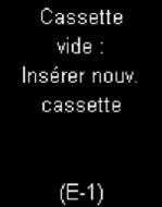 Cassette vide E-1